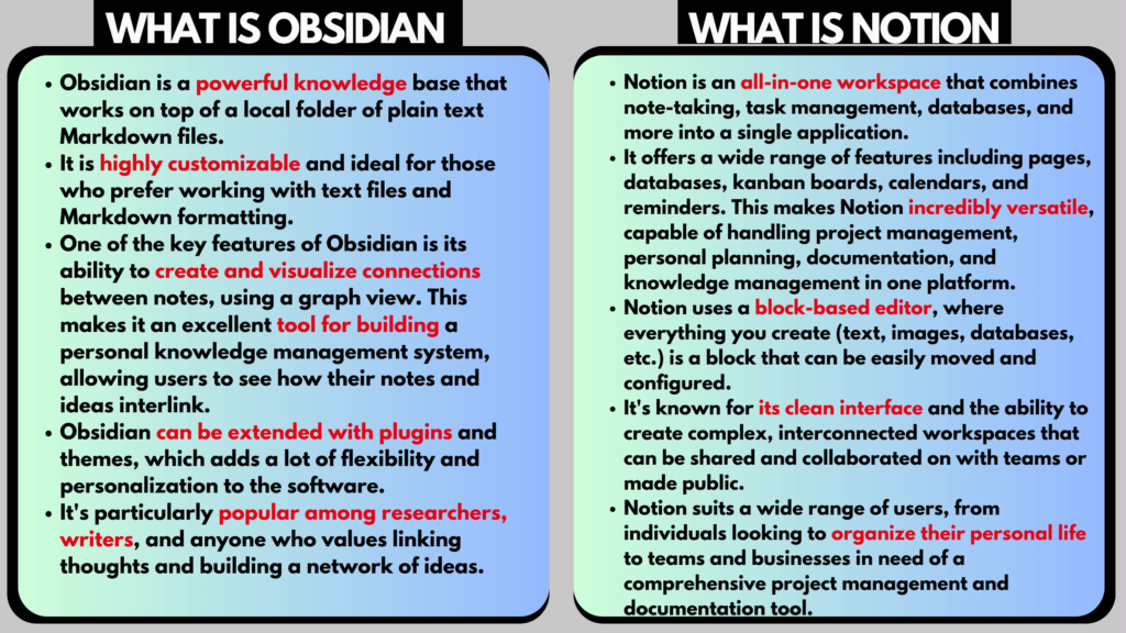 obsidian vs notion